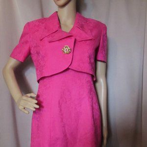 SALE Vintage Fuchsia Sheath & Jacket 1980 1990